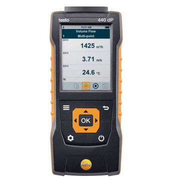 Комплект Testo 440 dP для вентиляции с Bluetooth крыльчаткой 100мм (0635 9431),зондом-крыльчаткой 16 мм (0635 9570), зондом влажности и температуры Арт. 0563 4410_50